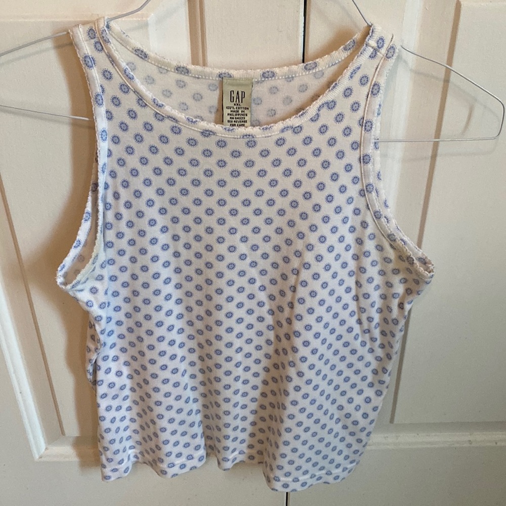 Vintage Gap Blue and White Tank Top
